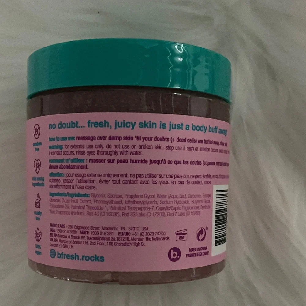 When In doubt buff it out Fruity Fizz Body Scrub buy one get one free